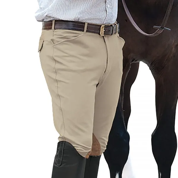Ovation Men's EuroWeave Front Zip 4-Pocket Knee Patch Breech