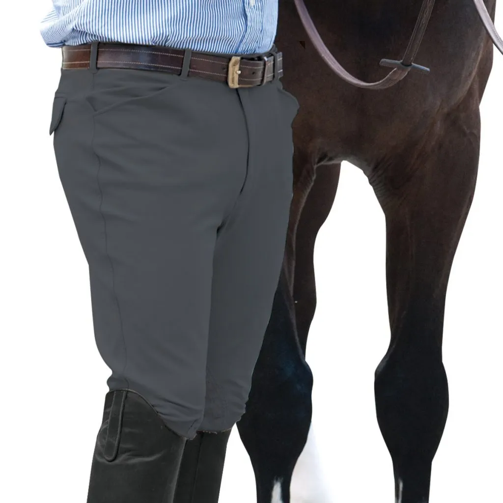 Ovation Men's EuroWeave Front Zip 4-Pocket Knee Patch Breech