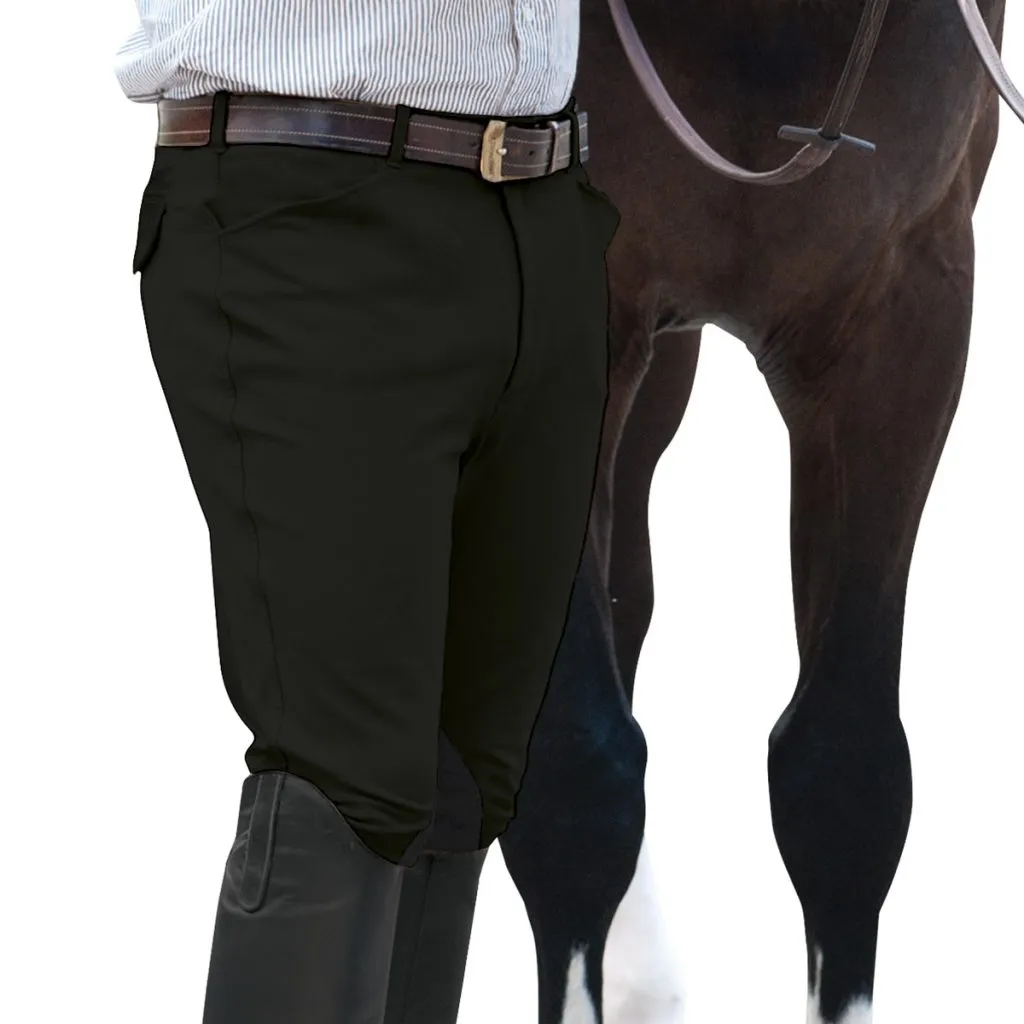 Ovation Men's EuroWeave Front Zip 4-Pocket Knee Patch Breech