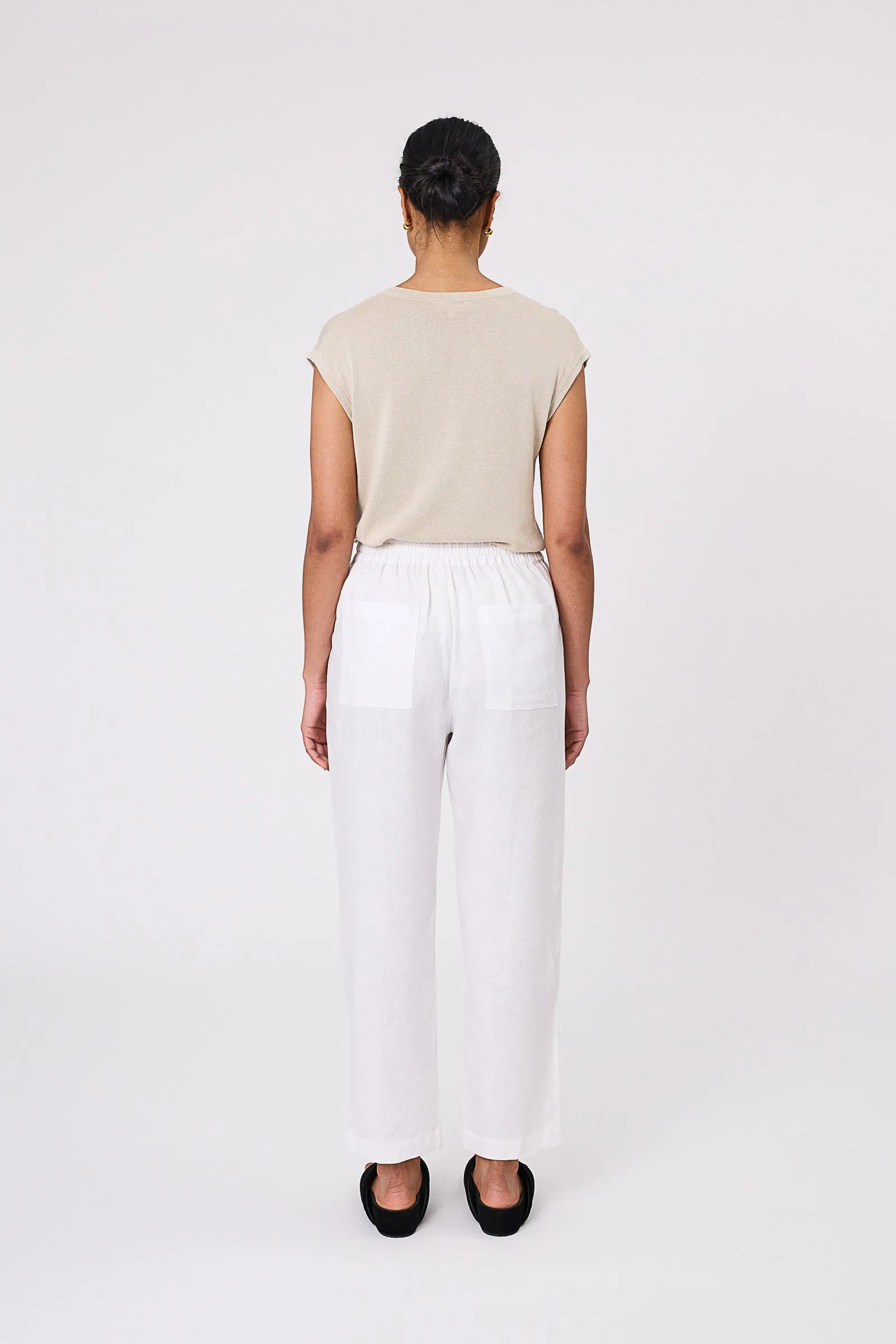 Paradise Linen Pant - White