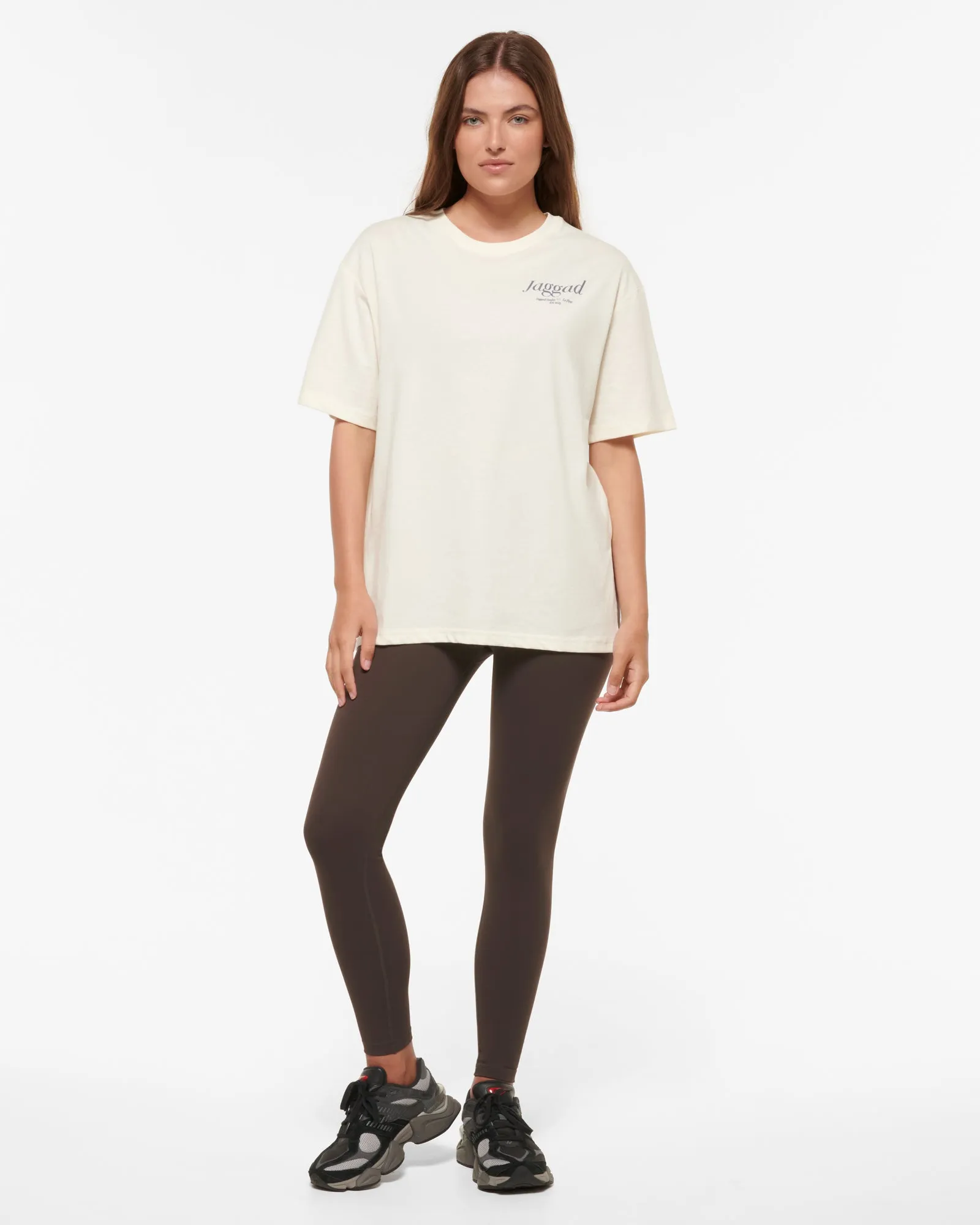 PARK RIDGE OVERSIZED SPLIT HEM TEE SWAN WHITE