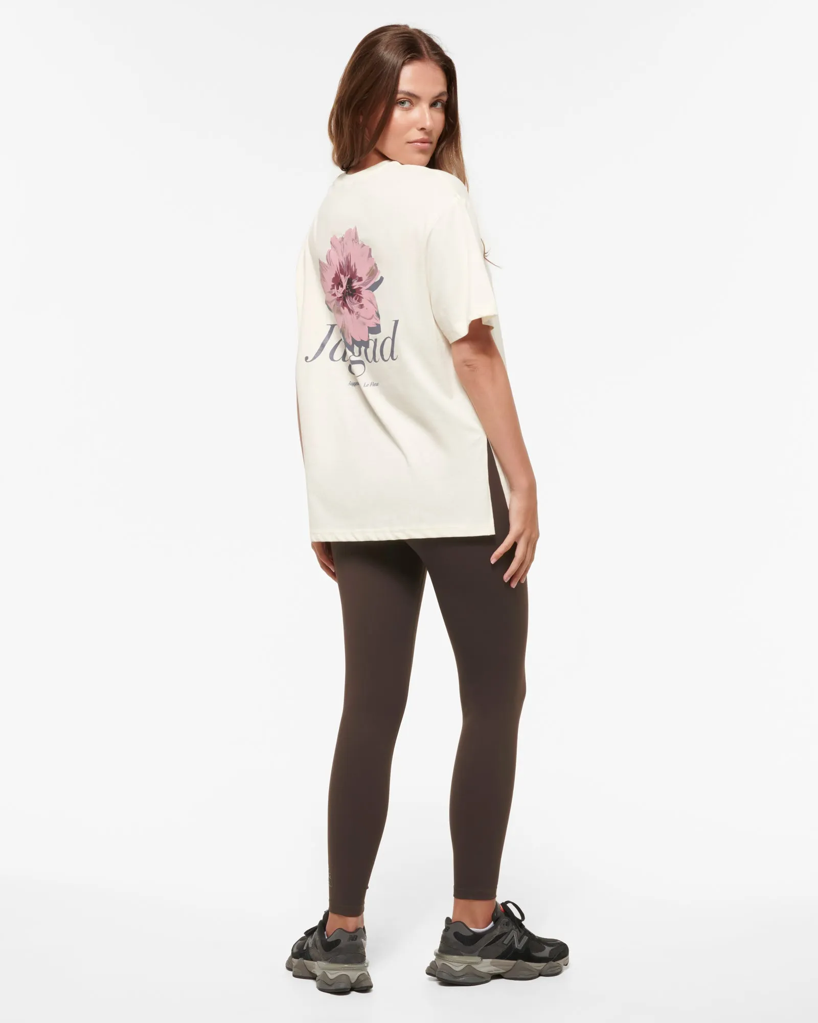 PARK RIDGE OVERSIZED SPLIT HEM TEE SWAN WHITE
