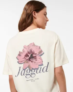 PARK RIDGE OVERSIZED SPLIT HEM TEE SWAN WHITE