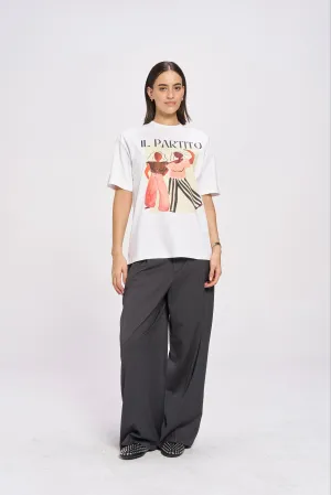 Partito Oversize Tee | Lucent White