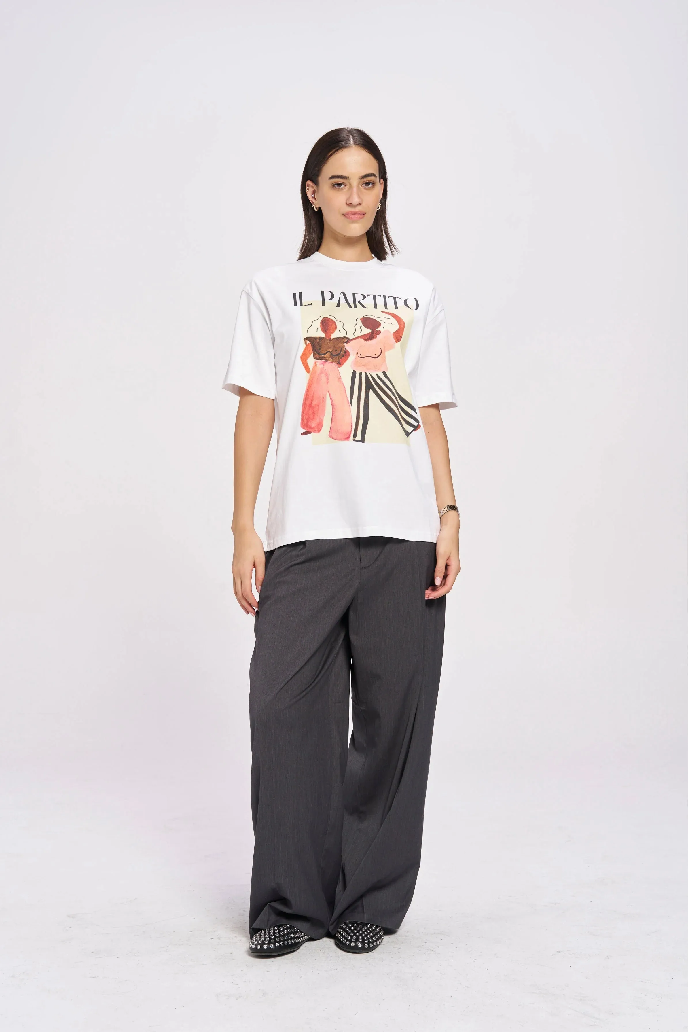 Partito Oversize Tee | Lucent White