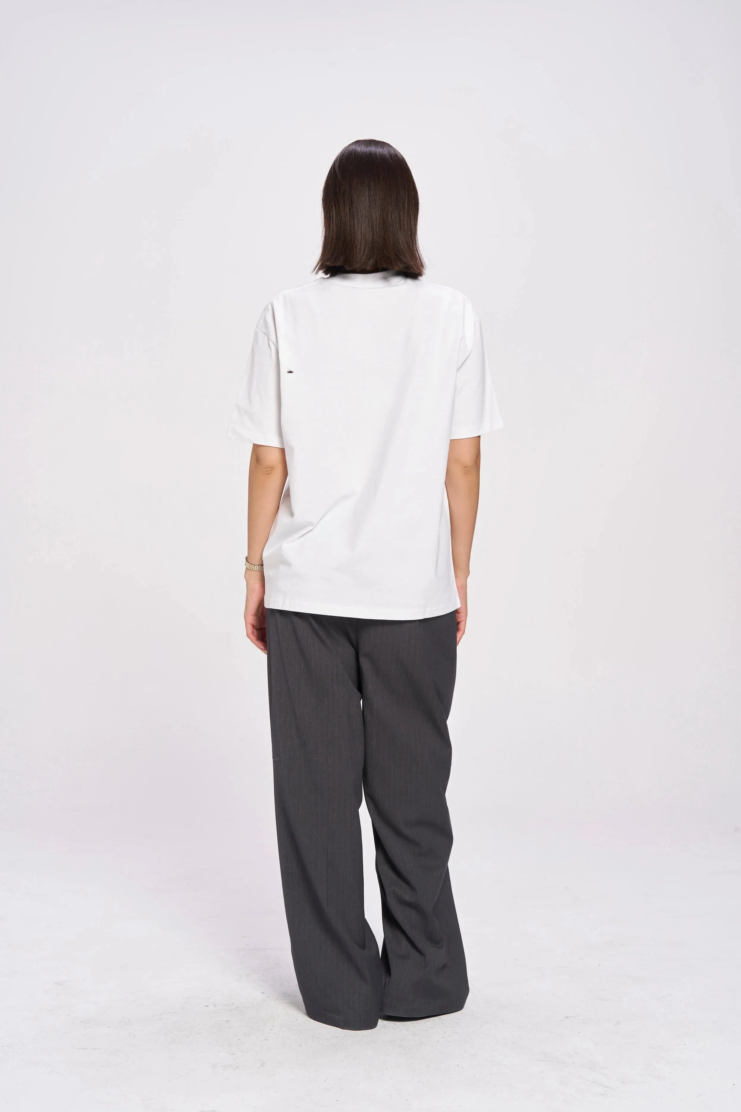 Partito Oversize Tee | Lucent White