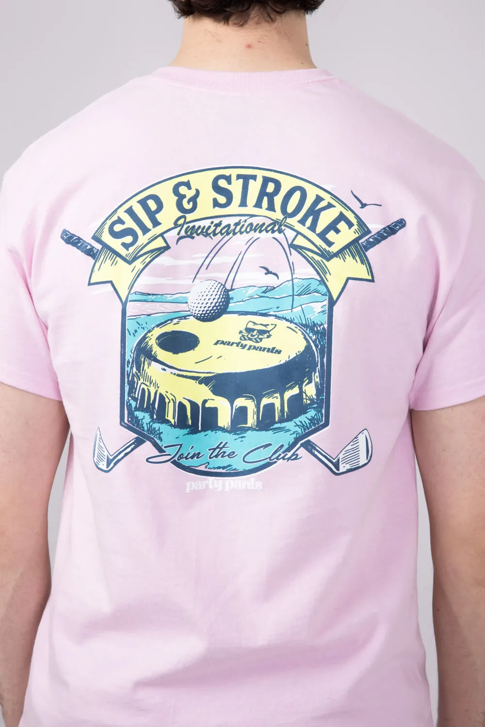 Party Pants Sippin’ T-Shirt for Men in Pink | P12518088-PINK