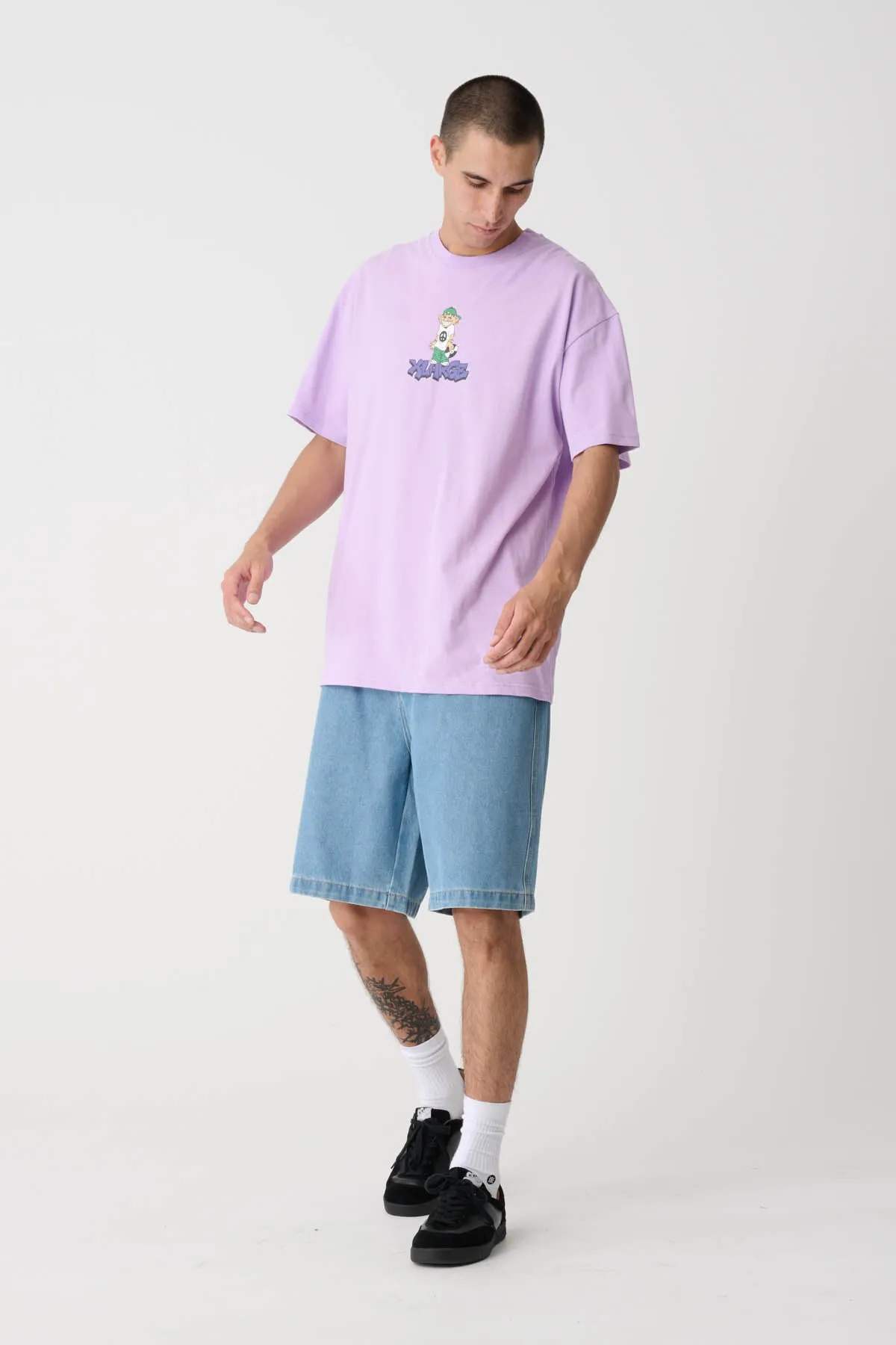 PEACE MAN TEE - LIGHT PURPLE