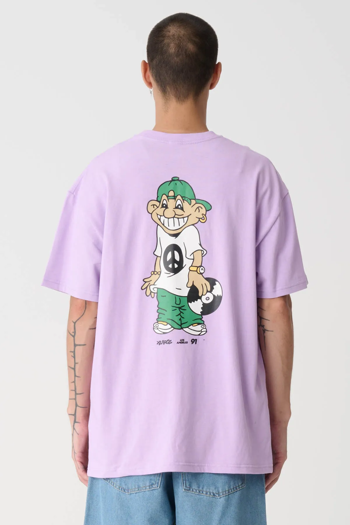 PEACE MAN TEE - LIGHT PURPLE