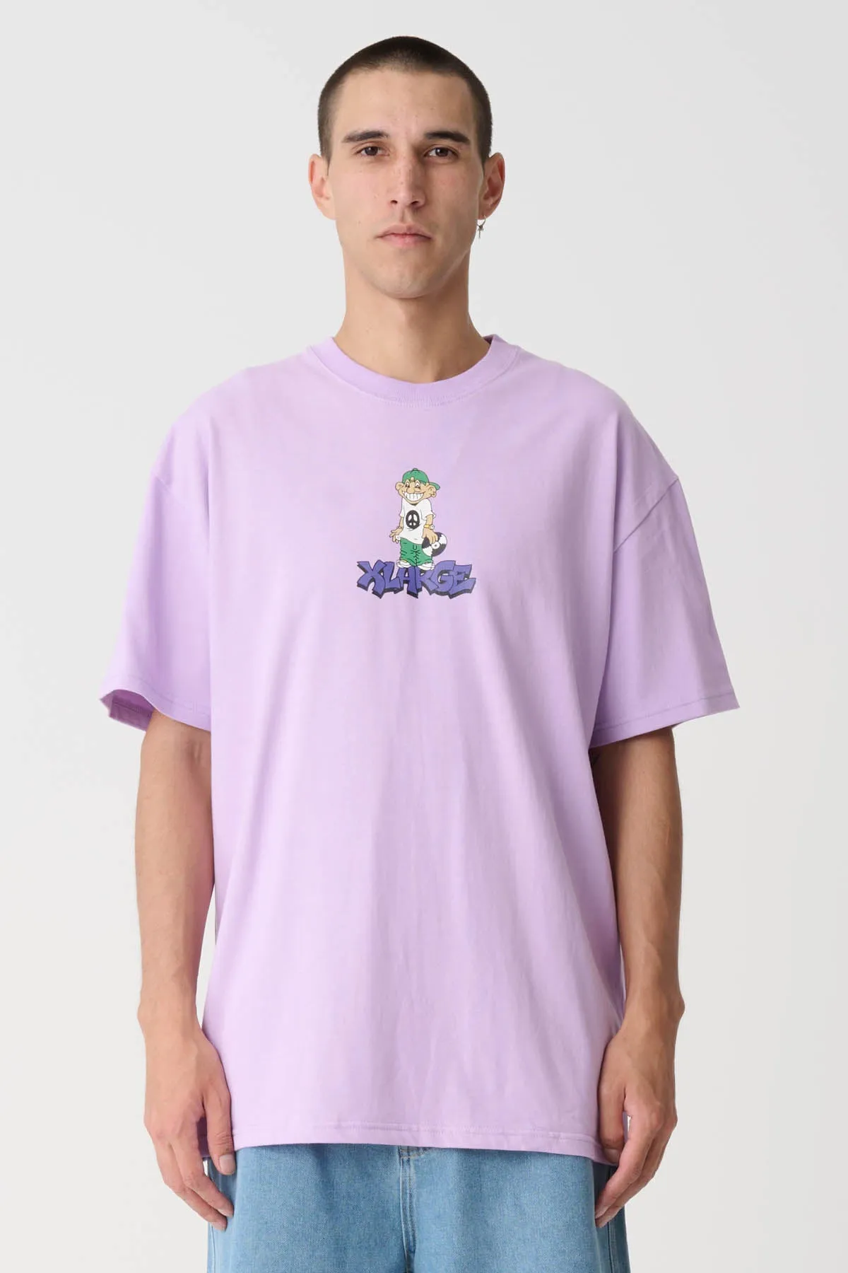PEACE MAN TEE - LIGHT PURPLE