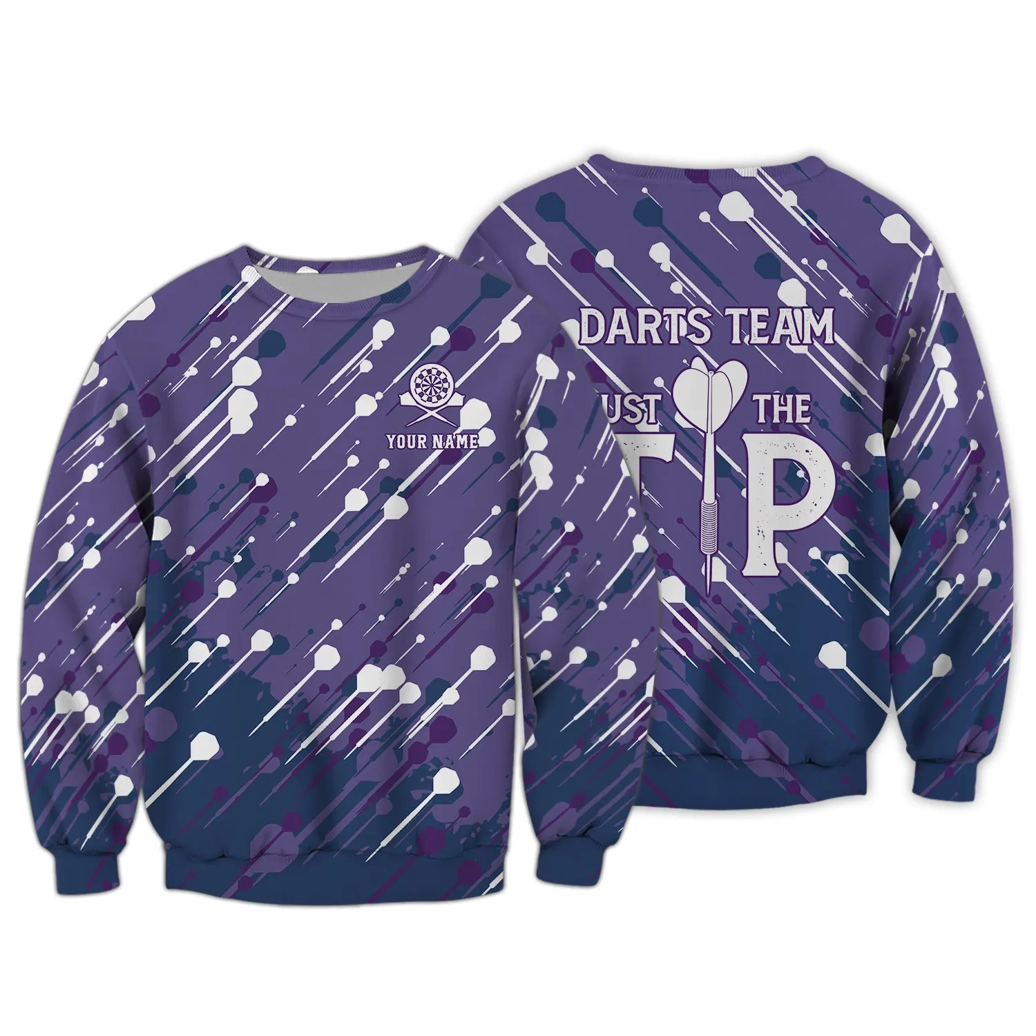 Personalized Name Darts Team, Just The Tip 3D Printed Shirts