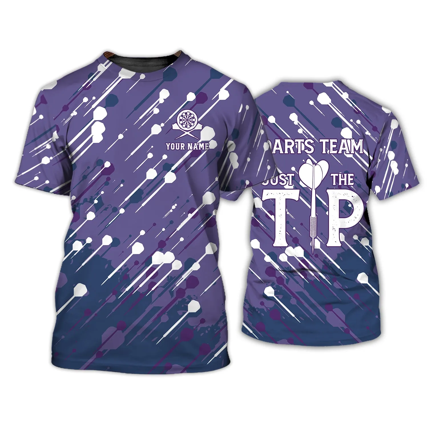 Personalized Name Darts Team, Just The Tip 3D Printed Shirts