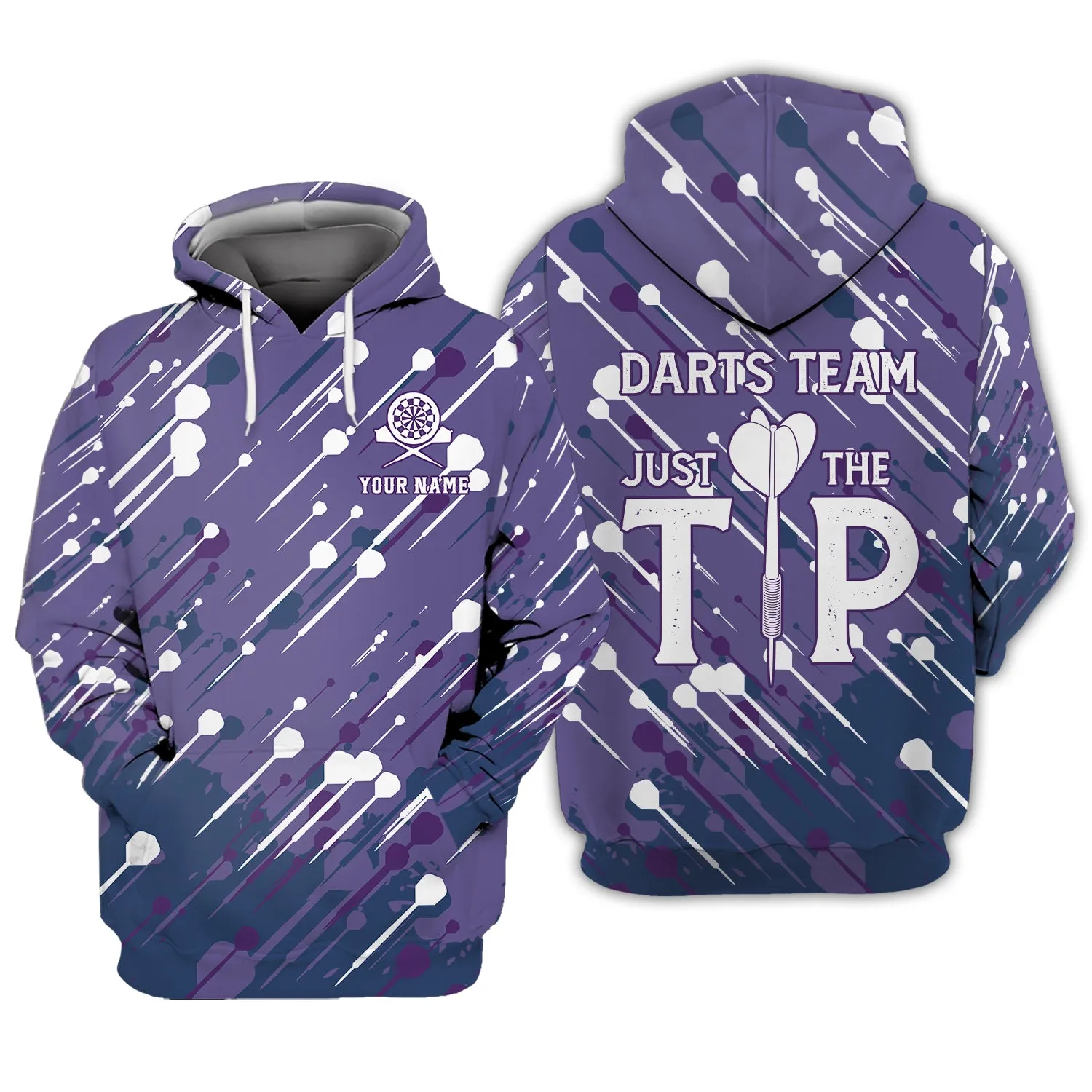 Personalized Name Darts Team, Just The Tip 3D Printed Shirts