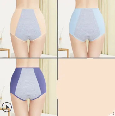 Physiological Underwear Female Leak-proof Plus Velvet Warm  Cotton  High Waist Abdomen Menstrual Period Big Aunt Health Pants