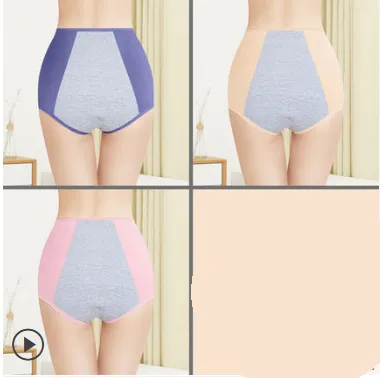 Physiological Underwear Female Leak-proof Plus Velvet Warm  Cotton  High Waist Abdomen Menstrual Period Big Aunt Health Pants