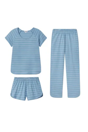 Pima Bundle in Serene Blue Boating Stripe