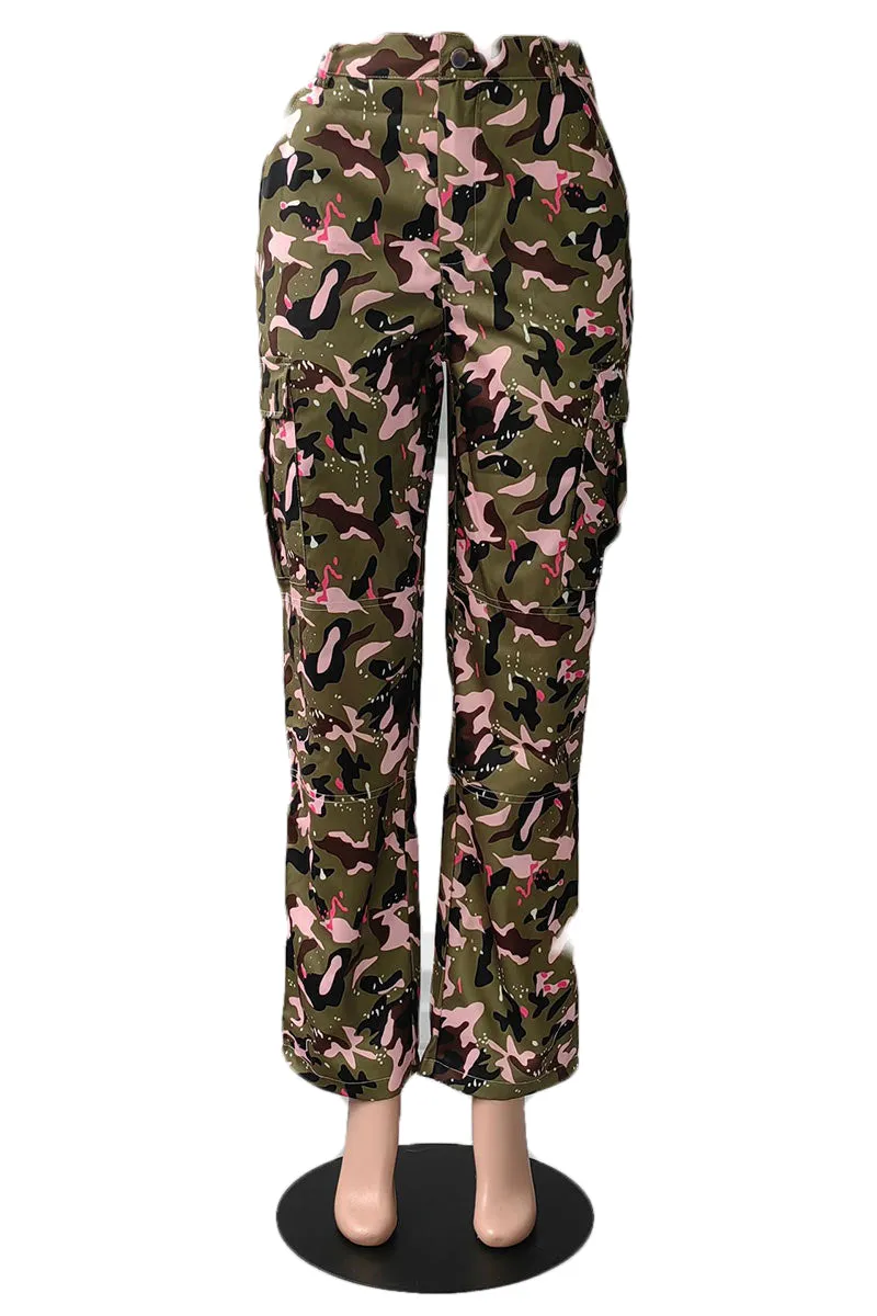 PJ0502 Camo Cargo Long Pants
