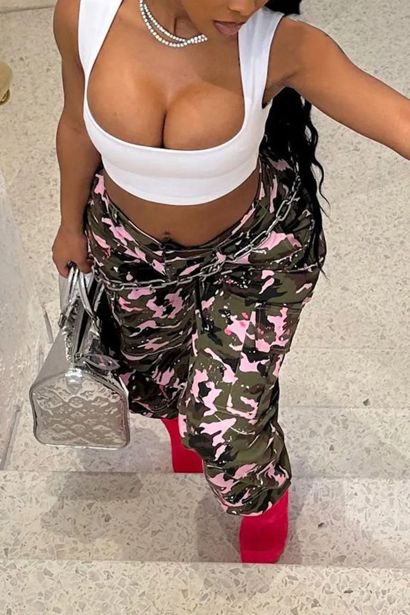 PJ0502 Camo Cargo Long Pants