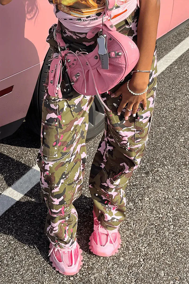 PJ0502 Camo Cargo Long Pants