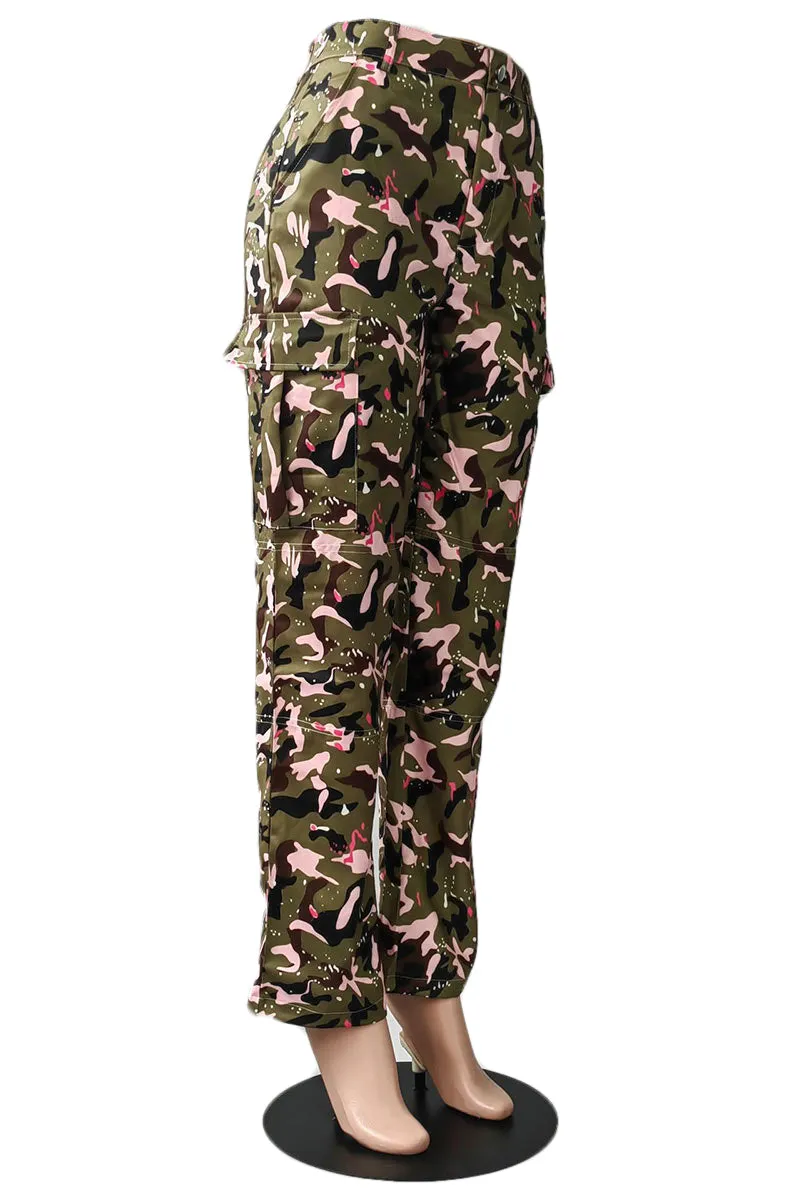 PJ0502 Camo Cargo Long Pants