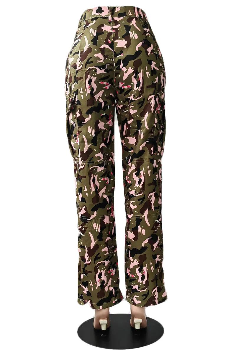 PJ0502 Camo Cargo Long Pants