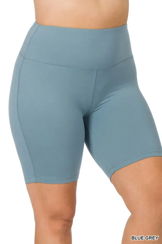 Plus Wide Band Biker Shorts