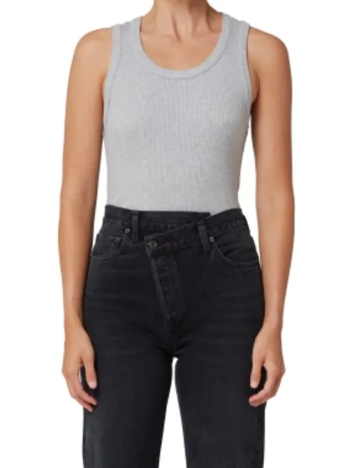 Poppy Tank in Organic Grey Heather