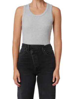Poppy Tank in Organic Grey Heather