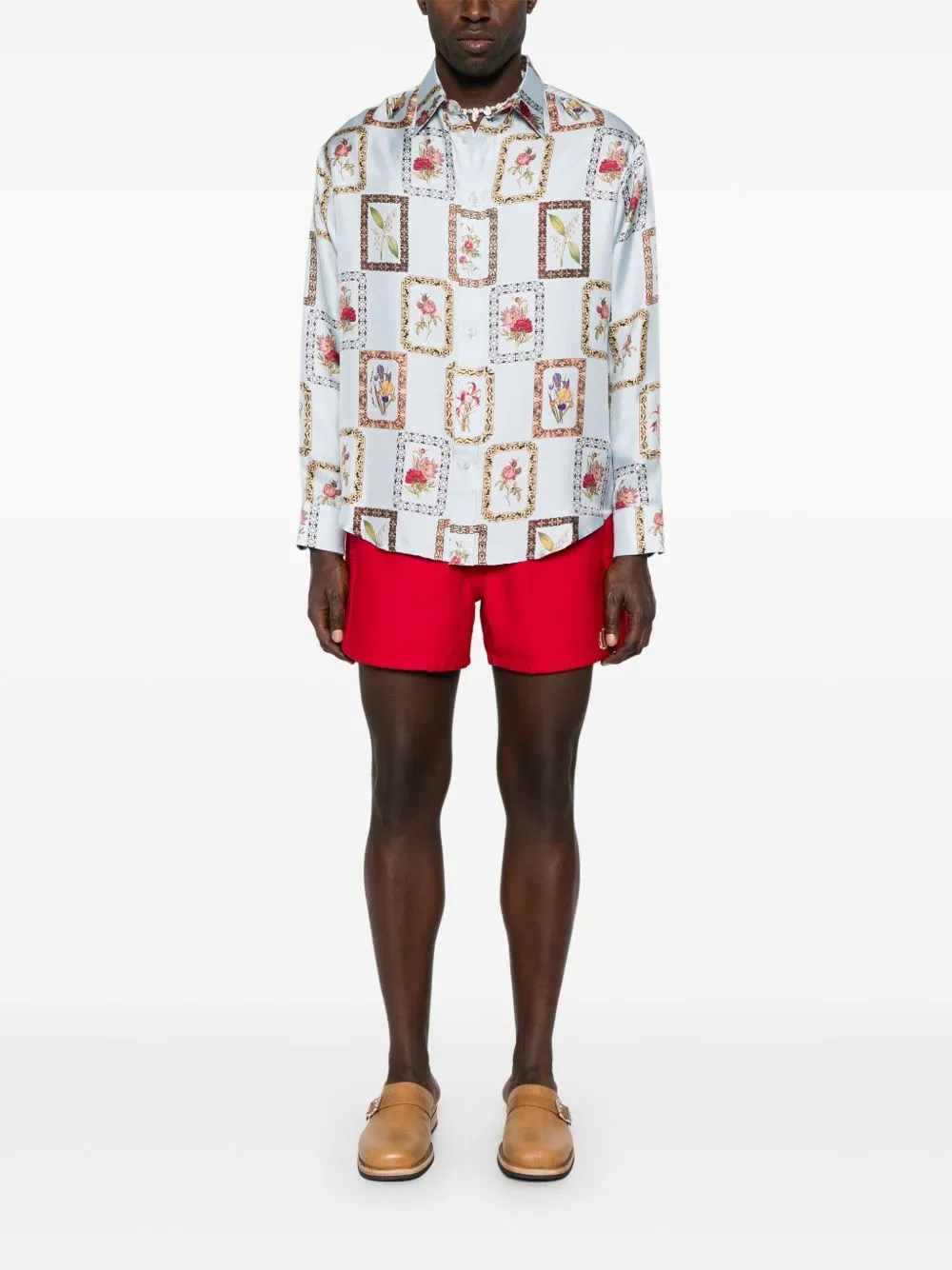Printed silk shirt