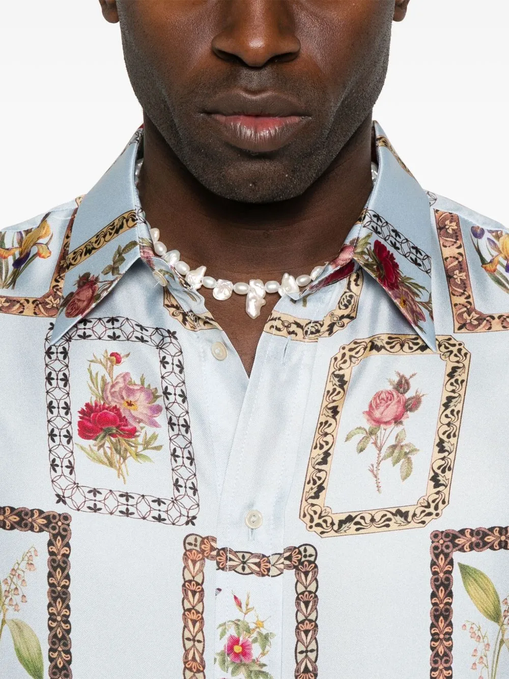 Printed silk shirt
