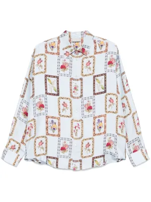 Printed silk shirt