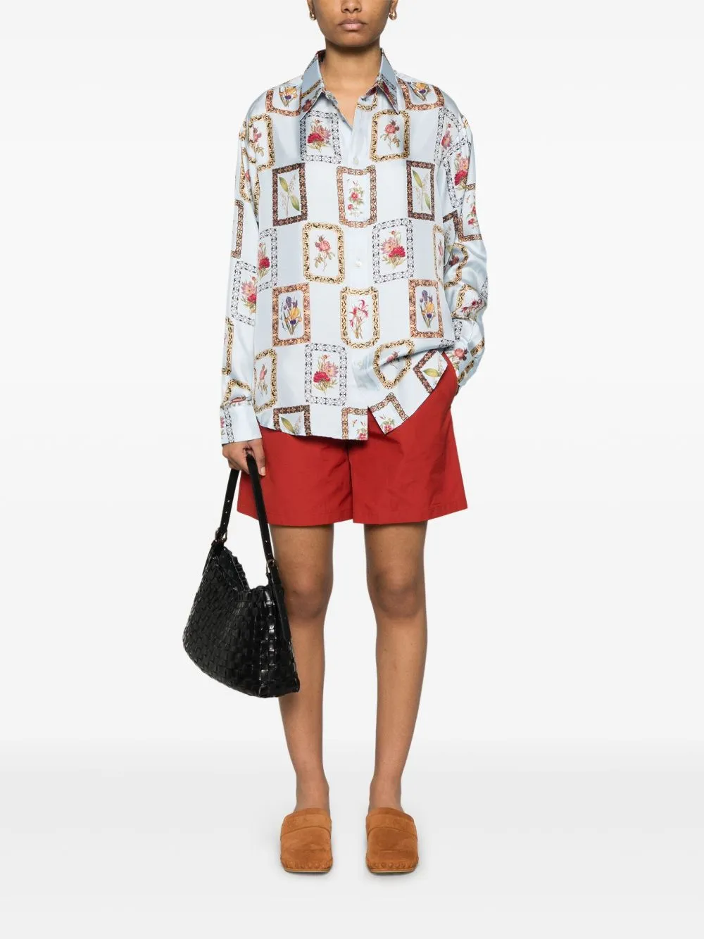 Printed silk shirt