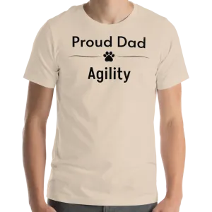 Proud Agility Dad T-Shirts - Light
