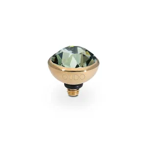 Qudo Bottone 10mm Gold Topper - Black Diamond