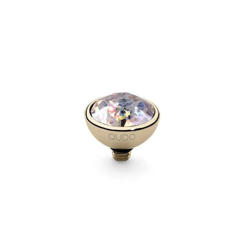 Qudo Bottone 10mm Gold Topper - White Patina