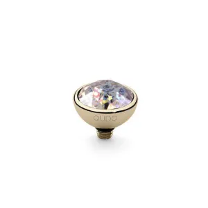 Qudo Bottone 10mm Gold Topper - White Patina