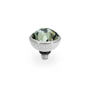 Qudo Bottone 10mm Silver Topper - Black Diamond