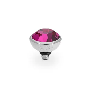 Qudo Bottone 10mm Silver Topper - Fuchsia