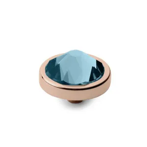 Qudo Canino 9mm Rose Gold Topper - Denim Blue