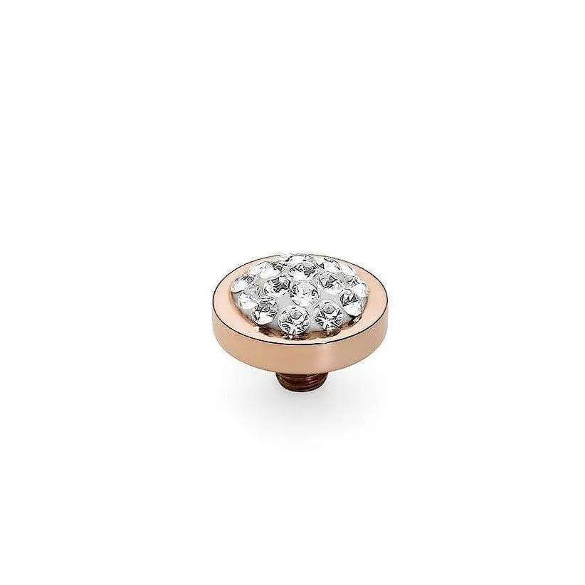 Qudo Cetta Mini 8mm Rose Gold Topper - Crystal