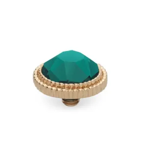 Qudo Fabero 10mm Gold Topper - Emerald