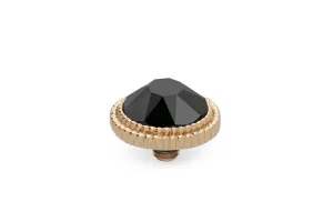 Qudo Fabero 10mm Gold Topper - Jet Hematite