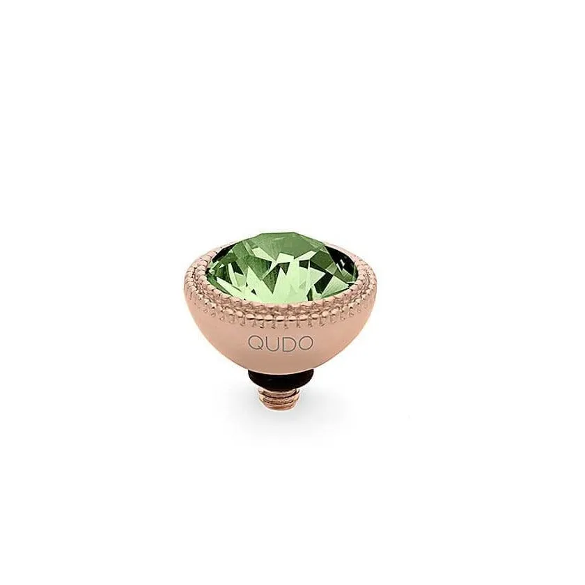 Qudo Fabero 11mm Rose Gold Topper - Peridot