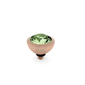 Qudo Fabero 11mm Rose Gold Topper - Peridot