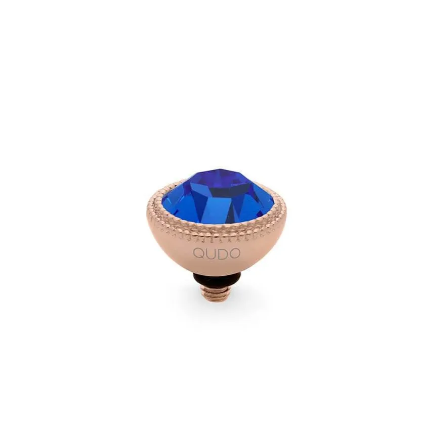 Qudo Fabero 11mm Rose Gold Topper - Sapphire