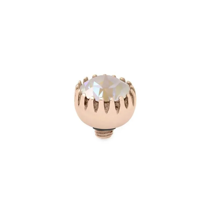 Qudo London 8mm Rose Gold Topper - Light Grey Delite