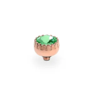 Qudo London 8mm Rose Gold Topper - Peridot