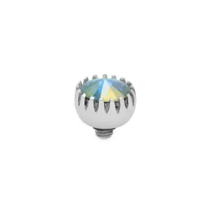 Qudo London 8mm Silver Topper - Aurora Boreale