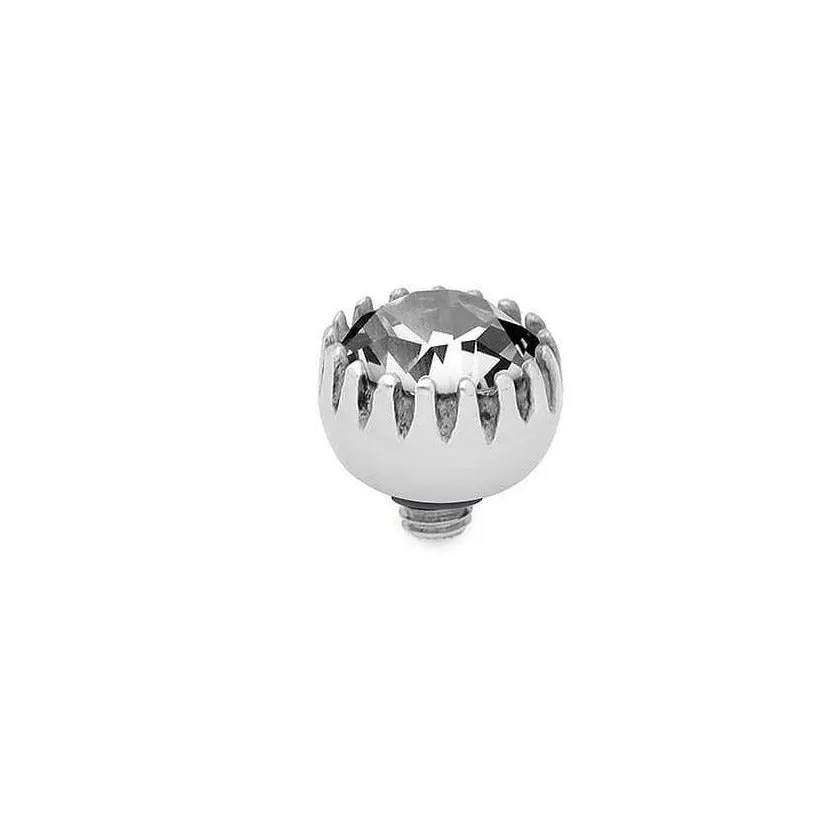 Qudo London 8mm Silver Topper - Crystal