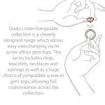 Qudo London 8mm Silver Topper - Crystal